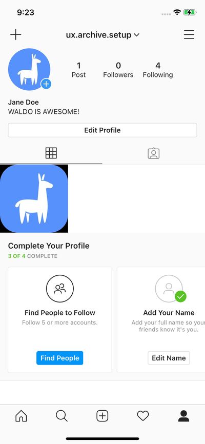 Profile & Account screenshot 
