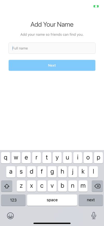 Signups screenshot 