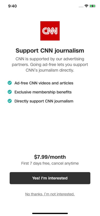 Subscription screenshot 