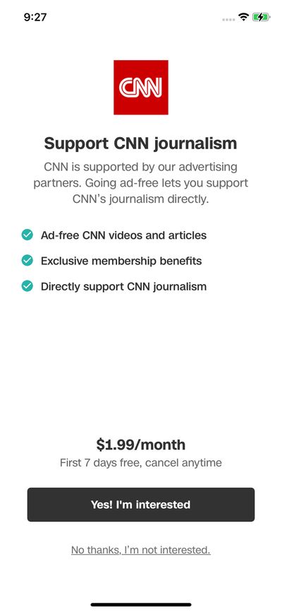 Subscription screenshot 