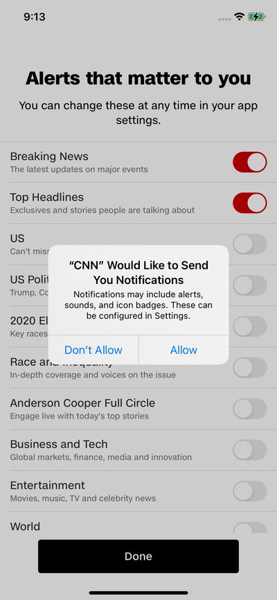 Permission screenshot 
