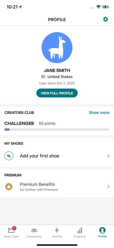 Profile & Account screenshot 