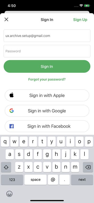 Logins screenshot 