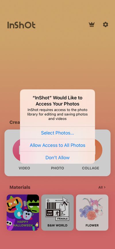Permission screenshot 